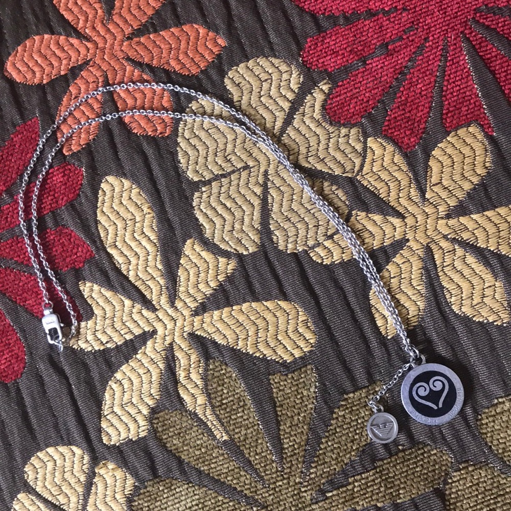 Emporio Armani Red sterling silver necklace